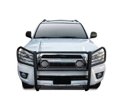 Black Horse Off Road - Grille Guard With Set of 5.3".Black Trim Rings LED Flood Lights-Black-GX470/4Runner|Black Horse Off Road - Image 13