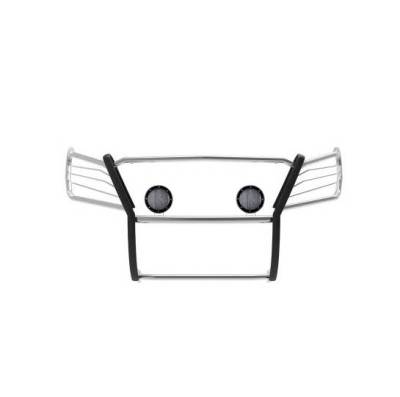 Black Horse Off Road - Grille Guard With Set of 5.3".Black Trim Rings LED Flood Lights-Stainless Steel-Dodge,Mercedes and Freightliner Sprinter|Black Horse Off Road - Image 4