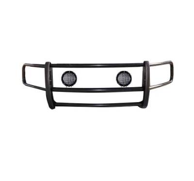 Black Horse Off Road - SPARTAN Grille Guard With Set of 5.3".Black Trim Rings LED Flood Lights-Black-Dodge,Mercedes and Freightliner Sprinter|Black Horse Off Road - Image 24