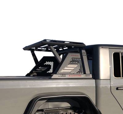 Black Horse Off Road - ARMOUR II Roll Bar Ladder Rack W/Basket-Black-2019-2024 Ford Ranger|Black Horse Off Road - Image 11