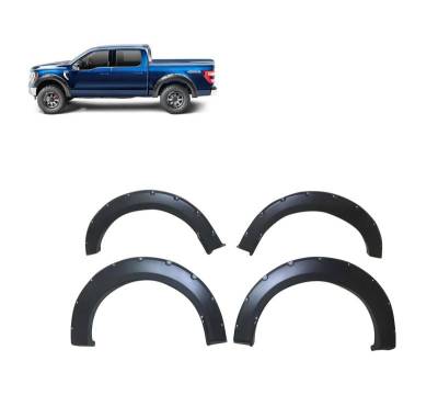 FENDER FLARES RIVETED Style-Black-2018-2021 Ford F-150|Black Horse Off Road