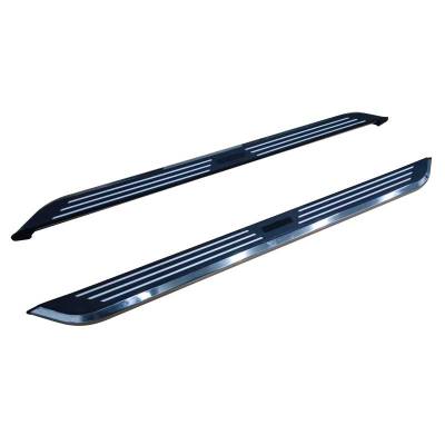 PINNACLE Running Boards-Black & Silver-Compass/Patriot|Black Horse Off Road