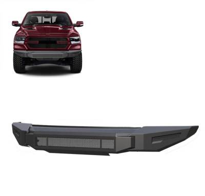 ARMOUR II Heavy Duty Modular Front Bumper-Bumper Only-Matte Black-2019-2024 Ram 1500|Black Horse Off Road