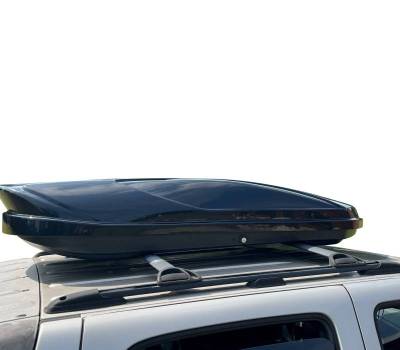 Black Horse Off Road - Black Horse Rooftop Cargo Carrier ABS + PMMA Hard Shell, 16 Cubic Feet Waterproof Car Roof Cargo Carrier Box w/ Dual Side Opening, Security Key, 165lbs Capacity, for 28" to 80" Wide Crossbar Rack, Vehicle Cargo Box - Image 5