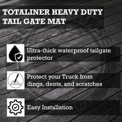 Black Horse Off Road - Black Horse TOTALINER 6mm Heavy Duty Rubber Anti-Skid Tail Gate Mat Rug Liner fits 2019-2024 Chevrolet Silverado 1500/2019-2024 GMC Sierra 1500|Black Horse Off Road - Image 5