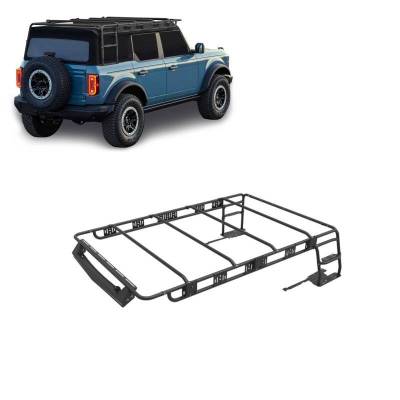 TRAVELER Roof Ladder Rack-Black-2021-2024 Ford Bronco|Black Horse Off Road