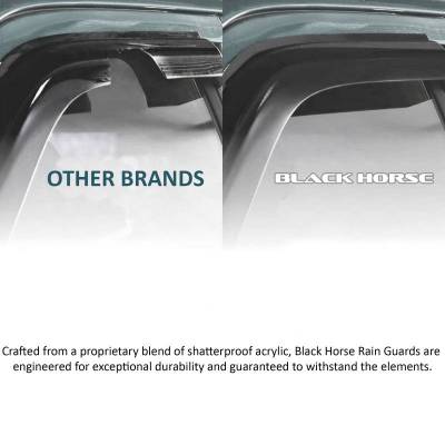 Black Horse Off Road - Black Horse Off Road [BHOR] |Tape On Rain Guard/Wind Deflectors|2019-2024 Volkswagen Jetta |Smoke,4Pcs|#14VWJE23 - Image 4