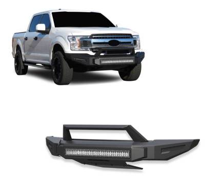 ARMOUR II Heavy Duty Modular Front Bumper Kit-Matte Black-2018-2020 Ford F-150|Black Horse Off Road