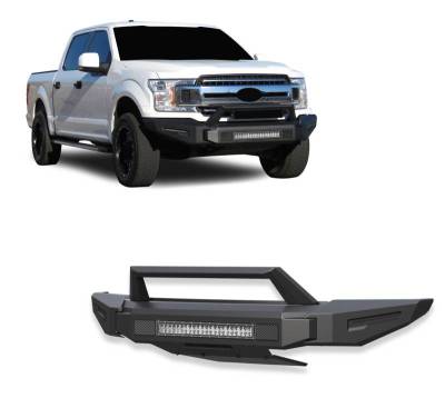 ARMOUR II Heavy Duty Modular Front Bumper Kit-Matte Black-2018-2020 Ford F-150|Black Horse Off Road