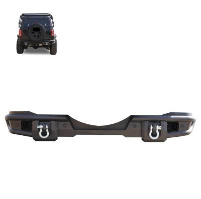 ARMOUR Tubular Heavy Duty Rear Bumper-Matte Black-2021-2024 Ford Bronco|Black Horse Off Road