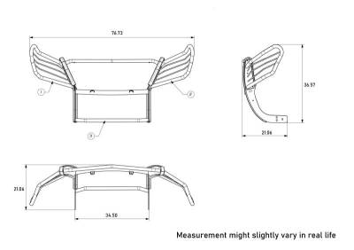 Black Horse Off Road - Grille Guard-Black-Dodge,Mercedes and Freightliner Sprinter|Black Horse Off Road - Image 3