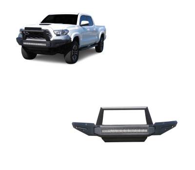 ARMOUR II Heavy Duty Modular Front Bumper Kit-Matte Black-2016-2023 Toyota Tacoma|Black Horse Off Road