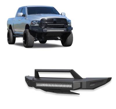 ARMOUR II Heavy Duty Modular Front Bumper Kit-Matte Black-2013-2018 Ram 1500/2019-2022 Ram 1500 Classic|Black Horse Off Road