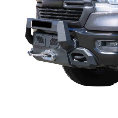 Black Horse Off Road - ARMOUR III Heavy Duty Front Winch Bumper-Textured Black-2019-2024 Ram 1500|Black Horse Off Road - Image 3