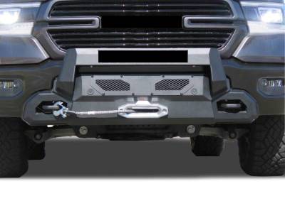 Black Horse Off Road - ARMOUR III Heavy Duty Front Winch Bumper-Textured Black-2019-2024 Ram 1500|Black Horse Off Road - Image 4