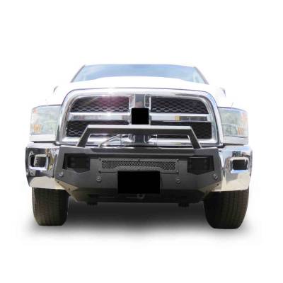 ARMOUR III Heavy Duty Front Winch Bumper-Textured Black-2013-2018 Ram 2500/2013-2018 Ram 3500|Black Horse Off Road