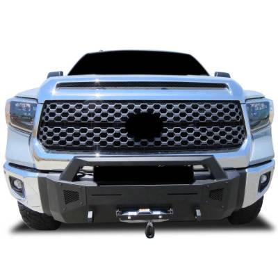 ARMOUR III Heavy Duty Front Winch Bumper-Textured Black-2014-2021 Toyota Tundra|Black Horse Off Road