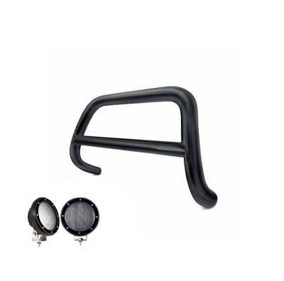 Black Horse Off Road - A Bar With Set of 5.3".Black Trim Rings LED Flood Lights-Black-2022-2025 Nissan Pathfinder|2022-2024 Infiniti QX60|Black Horse Off Road - Image 4