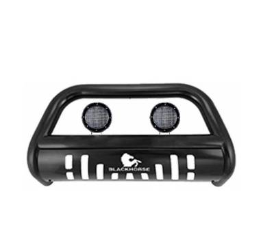 Black Horse Off Road - Bull Bar With Set of 5.3".Black Trim Rings LED Flood Lights-Black-2022-2024 Hyundai Tucson|Black Horse Off Road - Image 3