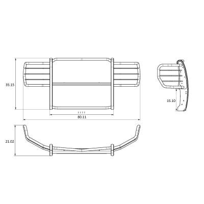 Black Horse Off Road - Grille Guard-Black-2015-2025 Ford E-350/E-450|Black Horse Off Road - Image 6