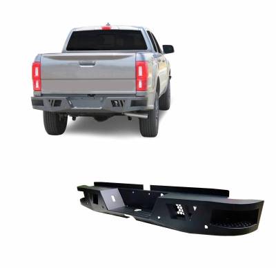 ARMOUR Heavy Duty Rear Bumper-Satin Black-2019-2023 Ford Ranger|Black Horse Off Road