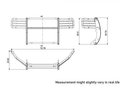 Black Horse Off Road - Grille Guard-Black-2021-2024 Ford Bronco Sport|Black Horse Off Road - Image 3