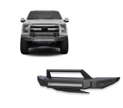 ARMOUR II Heavy Duty Modular Front Bumper Kit-Matte Black-2015-2017 Ford F-150|Black Horse Off Road