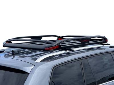 Black Horse Off Road - Black Horse | TRAVELER Aluminum Roof Mounted Cargo Basket Rack | 63"x43"x6" | Black | Compatible with cars trucks SUVs | TR-RB6343 - Image 3