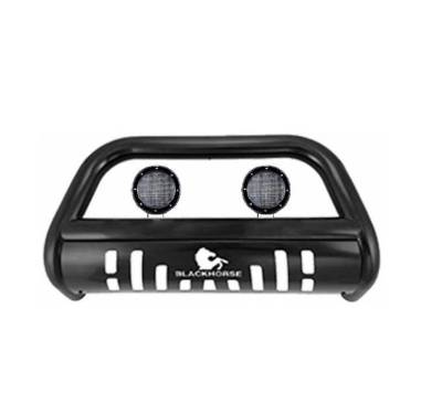 Black Horse Off Road - Bull Bar With Set of 5.3".Black Trim Rings LED Flood Lights-Black-2007-2009 Chrysler Aspen/2004-2009 Dodge Durango|Black Horse Off Road - Image 7