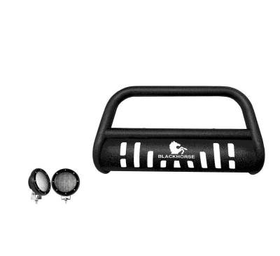 Black Horse Off Road - Bull Bar-T With Set of 5.3".Black Trim Rings LED Flood Lights-Textured Black-2015-2020 Lexus NX300h|Black Horse Off Road - Image 4