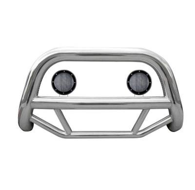Black Horse Off Road - MAX Bull Bar With Set of 5.3".Black Trim Rings LED Flood Lights-Stainless Steel-1998-2004 Toyota Tacoma|Black Horse Off Road - Image 4