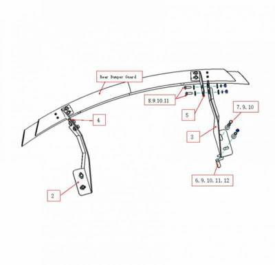 Black Horse Off Road - Rear Bumper Guard-Black-2021-2023 Toyota Sienna|Black Horse Off Road - Image 10