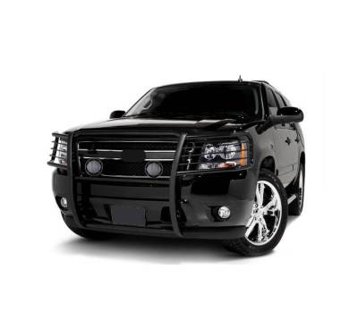 Black Horse Off Road - Grille Guard With Set of 5.3".Black Trim Rings LED Flood Lights-Black-Avalanche/Suburban 1500/Tahoe|Black Horse Off Road - Image 17