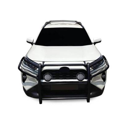 Black Horse Off Road - Grille Guard With Set of 5.3".Black Trim Rings LED Flood Lights-Black-2019-2024 Toyota RAV4|Black Horse Off Road - Image 3