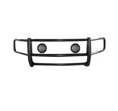 Black Horse Off Road - SPARTAN Grille Guard With Set of 5.3".Black Trim Rings LED Flood Lights-Black-Dodge,Mercedes and Freightliner Sprinter|Black Horse Off Road - Image 23