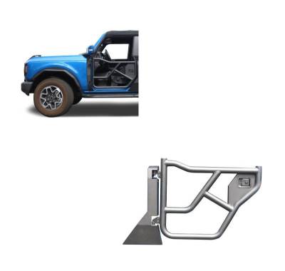 TUBULAR Front Doors-Metal-2021-2024 Ford Bronco|Black Horse Off Road