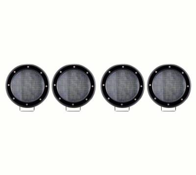 Black Horse Off Road - ARMOUR II Roll Bar Ladder Rack W/Basket With 2 Set of 5.3&quot;.Black Trim Rings LED Flood Lights-Black-2005-2024 Toyota Tacoma|Black Horse Off Road - Image 10