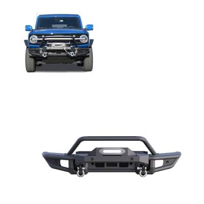 ARMOUR Tubular Heavy Duty Front Bumper-Matte Black-2021-2024 Ford Bronco|Black Horse Off Road