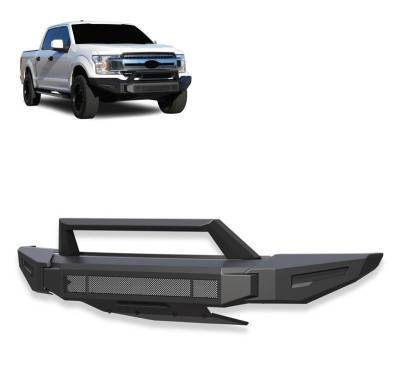 ARMOUR II Heavy Duty Modular Front Bumper-Matte Black-2018-2020 Ford F-150|Black Horse Off Road