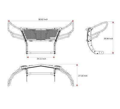 Black Horse Off Road - RUGGED Heavy Duty Grille Guard With Set of 5.3".Black Trim Rings LED Flood Lights-Black-2019-2025 Dodge Sprinter 1500-2500-3500/2019-2025-Benz Sprinter 1500-2500-3500|Black Horse Off Road - Image 12