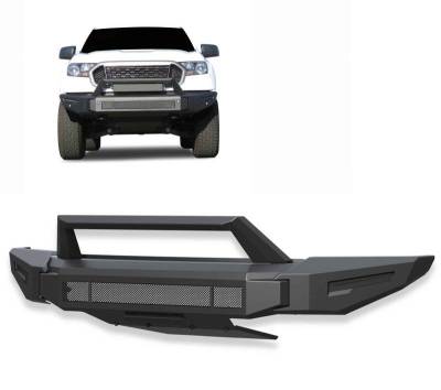 ARMOUR II Heavy Duty Modular Front Bumper-Matte Black-2019-2023 Ford Ranger|Black Horse Off Road