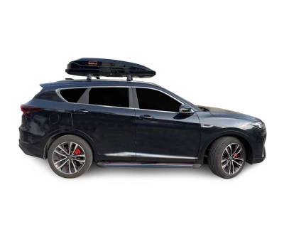 Black Horse Off Road - Black Horse Rooftop Cargo Carrier ABS + PMMA Hard Shell, 16 Cubic Feet Waterproof Car Roof Cargo Carrier Box w/ Dual Side Opening, Security Key, 165lbs Capacity, for 28" to 80" Wide Crossbar Rack, Vehicle Cargo Box - Image 10