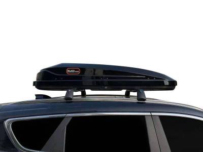 Black Horse Off Road - Black Horse Rooftop Cargo Carrier ABS + PMMA Hard Shell, 16 Cubic Feet Waterproof Car Roof Cargo Carrier Box w/ Dual Side Opening, Security Key, 165lbs Capacity, for 28" to 80" Wide Crossbar Rack, Vehicle Cargo Box - Image 12