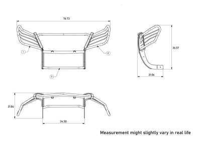 Black Horse Off Road - Grille Guard-Black-Dodge,Mercedes and Freightliner Sprinter|Black Horse Off Road - Image 4