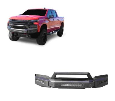 ARMOUR II Heavy Duty Modular Front Bumper Kit-Matte Black-2019-2021 Chevrolet Silverado 1500|Black Horse Off Road