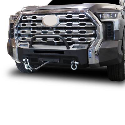 ARMOUR III Heavy Duty Front Winch Bumper-Textured Black-2022-2024 Toyota Tundra|Black Horse Off Road