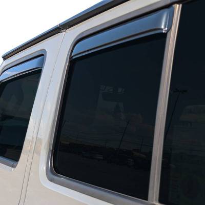 Black Horse Off Road - Black Horse Off Road [BHOR] |In Channel Rain Guard/Wind Deflectors|2007-2017 Jeep Wrangler |Smoke,4Pcs|#1494249IN - Image 3