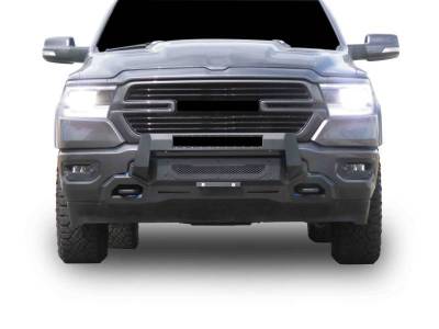 Black Horse Off Road - ARMOUR III Light Duty Front Bumper-Textured Black-2019-2024 Ram 1500|Black Horse Off Road - Image 4