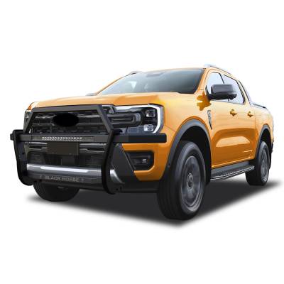 RAMBLER Grille Guard With 30" LED Bar Single Row-Black-2019-2024 Ford Ranger|Black Horse Off Road