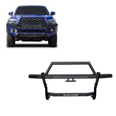 RAMBLER Grille Guard With 30" LED Bar Single Row-Black-2010-2024 Toyota 4Runner|Black Horse Off Road